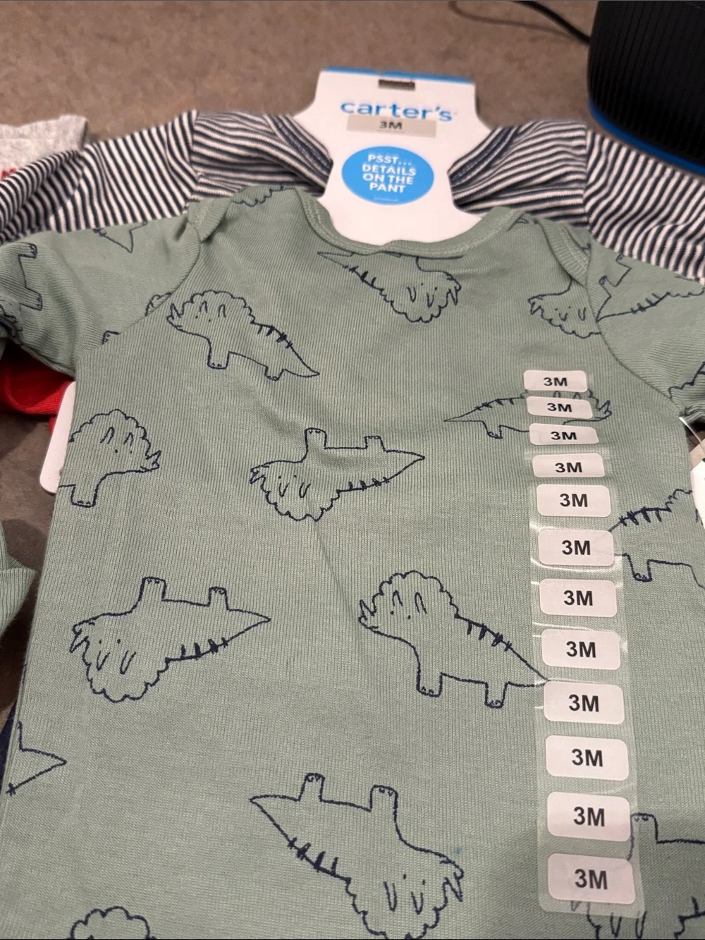 Carters 3 pc set boys 3 mos. Both sets included